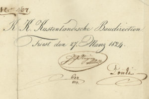 Kusetenlandische Baudirection 1824; Monfalcone; archeologia Italia; Lacus Timavi; lacus